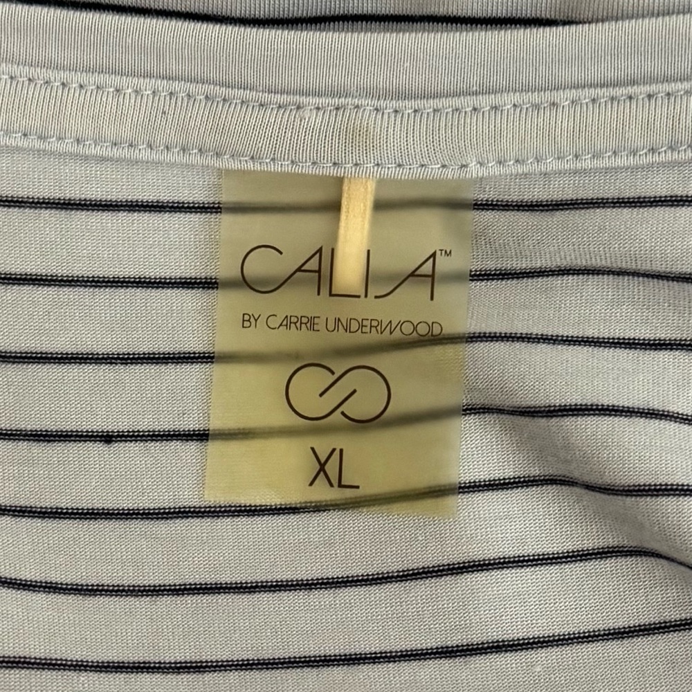 Calia Carrie Underwood Long Sleeve Shirt Size XL Striped Scoop Neck Side Tie - Picture 6 of 7
